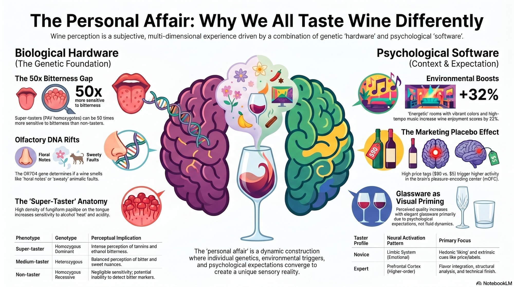 Why we all taste wine differently